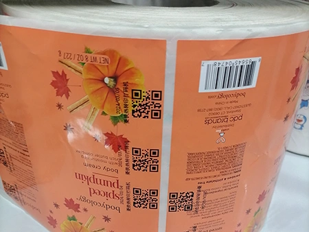 QR codes printed on cosmetic labels